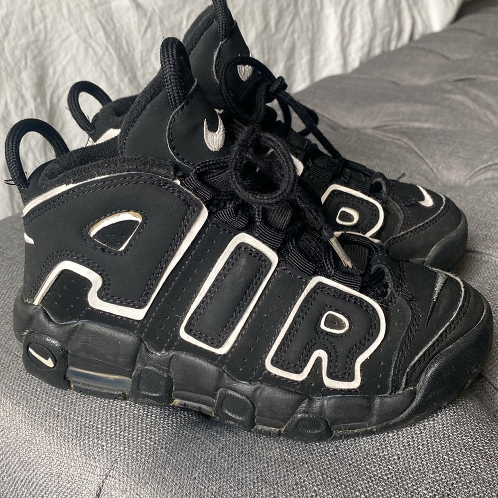 Nike Air More Uptempo 'Black White' (PS) Size 13C